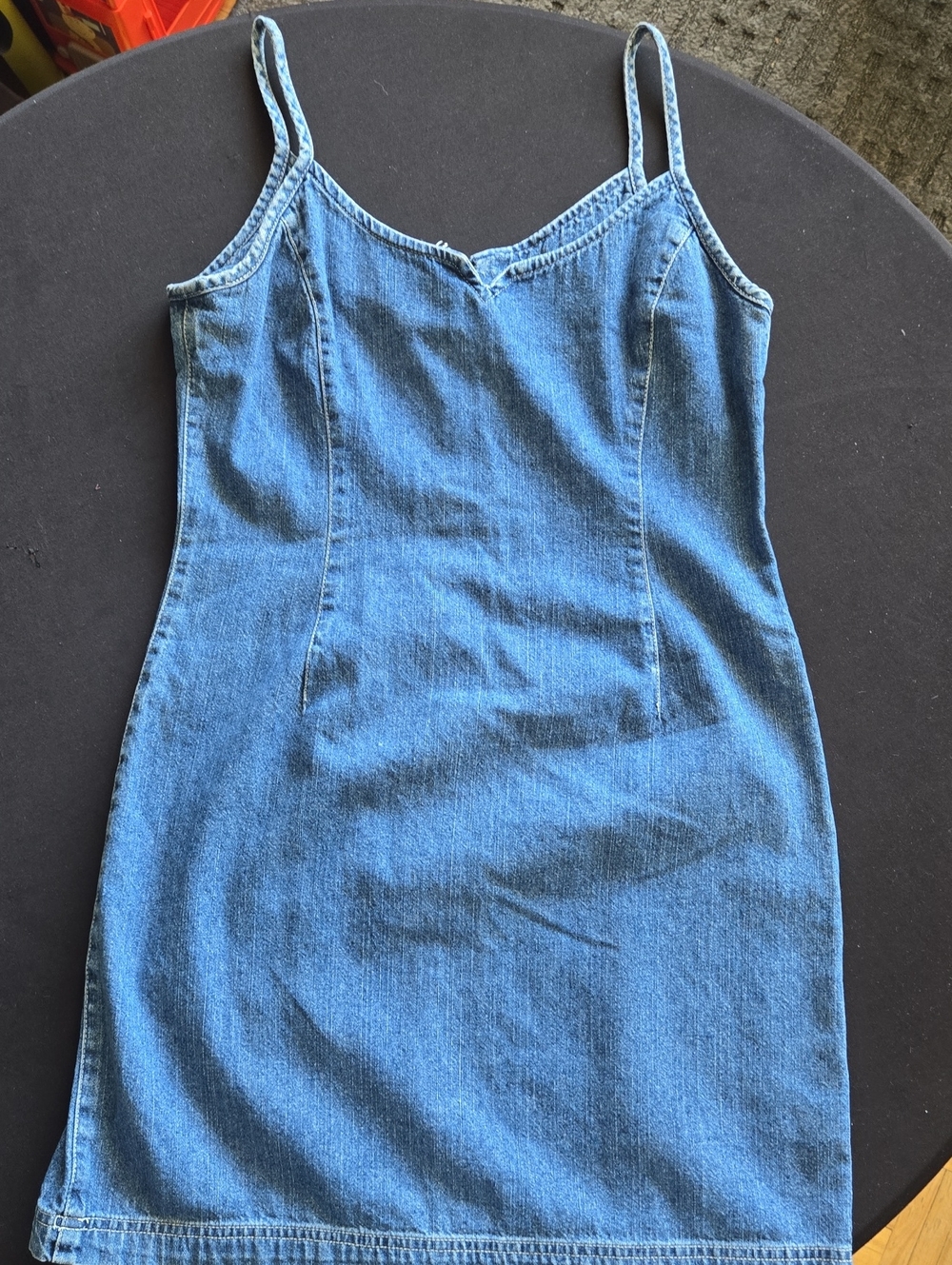 ESPRIT Vtg 90s Y2K Millenial Classic Denim Mini Dress Size 7/8